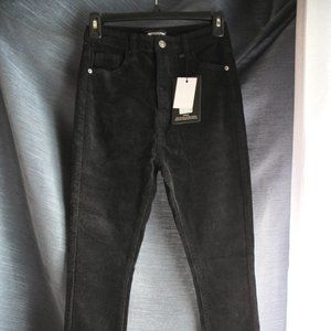 PRETTY LITTLE THING Black Corduroy Womens Flare Pants Size 2